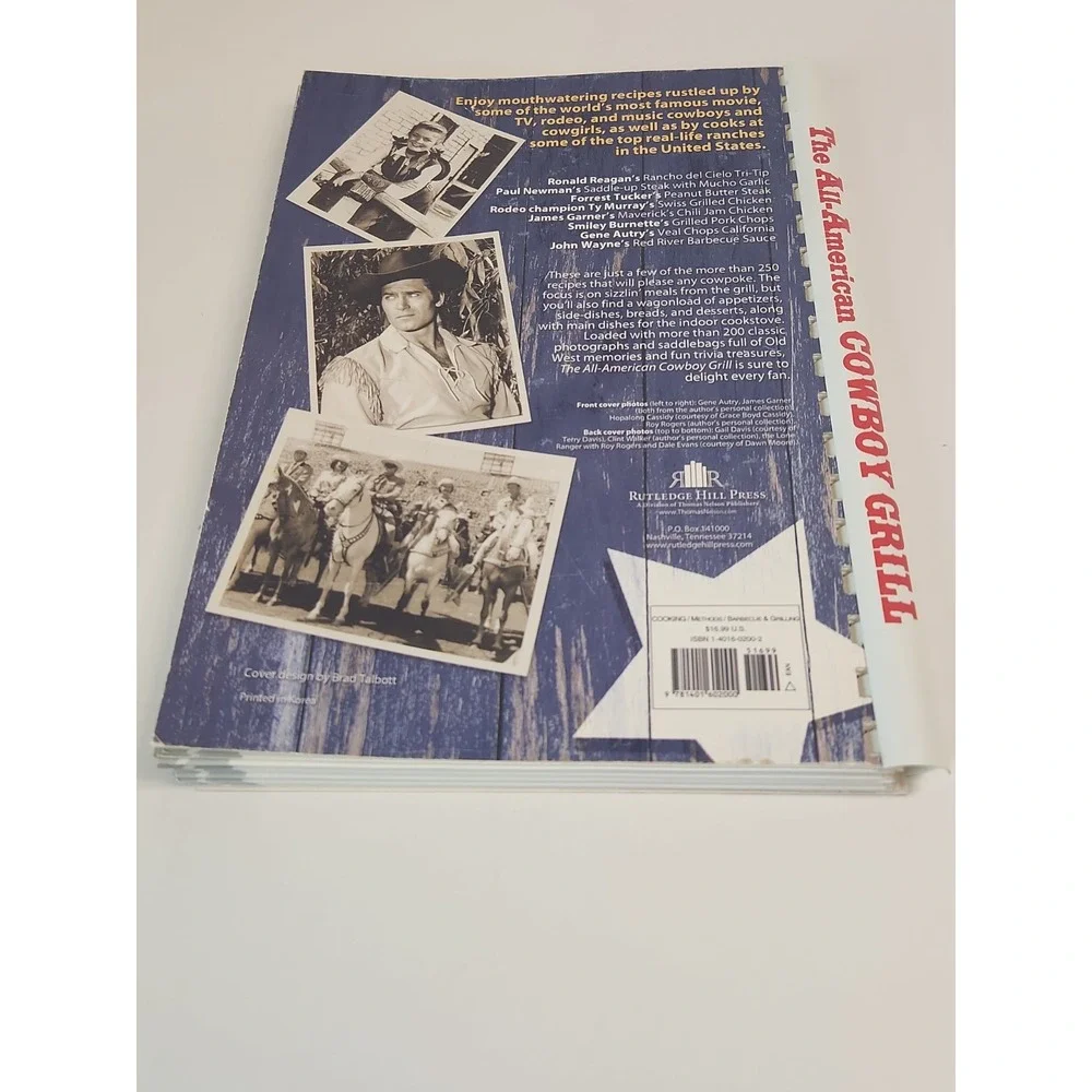 Autographed All-American Cowboy Grill Cookbook Roy Rogers Daughter Cheryl Rogers